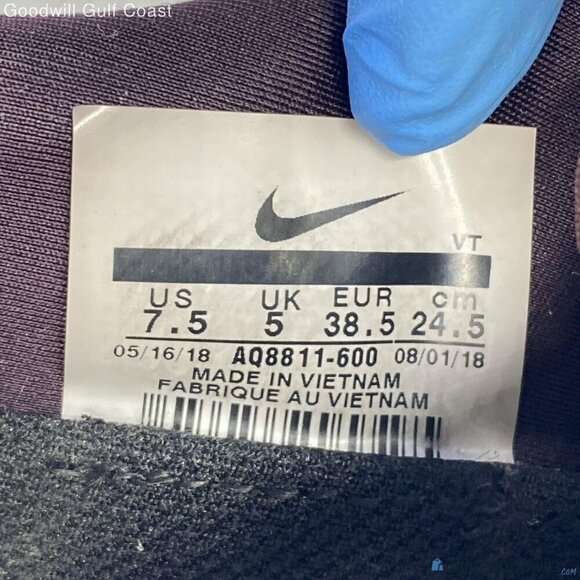 Nike Women's Sneakers - Dark Purple and Black - Picture 10 of 11